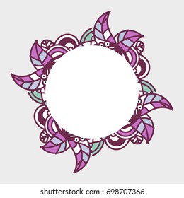 Floral pattern elements. Vintage flowers background. Decorative ornament backdrop. Decorative element border