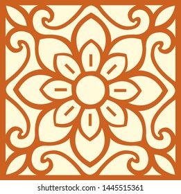 Floral Pattern ethnic oriental modern Design for background, carpet, wallpaper, clothing, wrapping, Batik, fabric, Vector illustration. Very beautiful, classic, vintage.