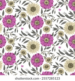 Floral pattern FAabric design Textile illustartion