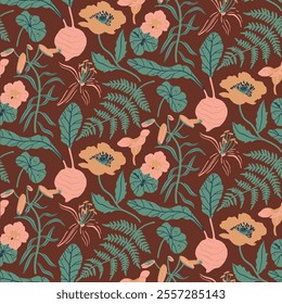 Floral pattern FAabric design Textile illustartion