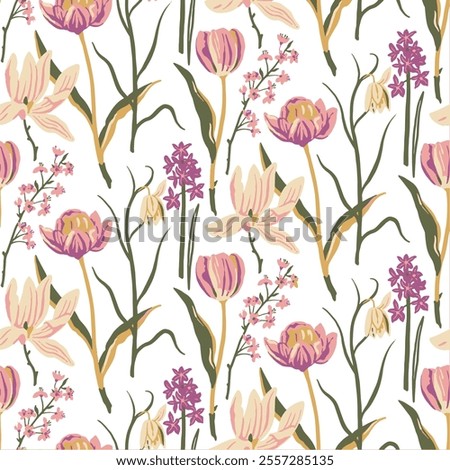 Floral pattern FAabric design Textile illustartion