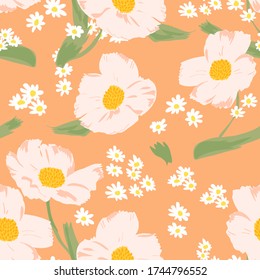 patrón floral para tela, textil, papel envolvente.ilustración floral para superficie.arte vectorial floral para fondo.