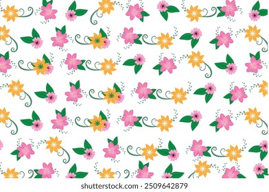 floral pattern, flat background design, flower design