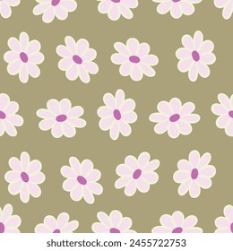 patrón floral flor retro ditsy estampado en toda la superficie diseño de tela de moda sin costuras