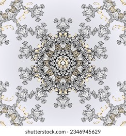 Floral pattern. Flower seamless background. Flourish ornamental spring garden texture. vector illustration. Gray. 