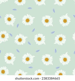 Floral pattern. Flower seamless background. Flourish ornamental garden