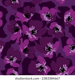 Floral pattern. Flower seamless background. Flourish ornamental garden