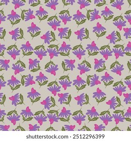 Floral pattern. Flower seamless background. Flourish ornamental garden