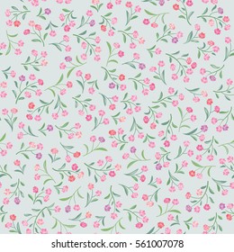 Floral pattern. Flower seamless background. Flourish ornamental spring garden texture