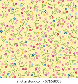 Floral  pattern. Flower seamless background. Flourish ornamental