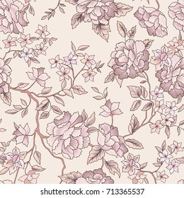  Patrón floral. Fondo transparente de las flores. Huerto ornamental floreciente
