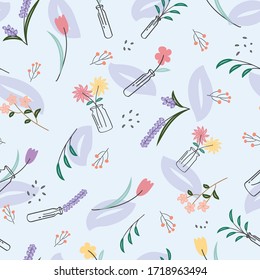 Diseño floral con el concepto de flores en el fondo blanco