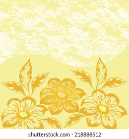Floral pattern, flowers dahlia and abstract background. Vector