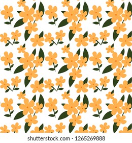 floral pattern with flowers and leaves