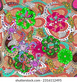 Floral pattern with flowers and leaves. Cute pattern with small flowers. vector illustration 