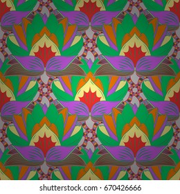 Floral pattern with flowers and leaves. Cute pattern with small flowers. Vector illustration.