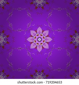 Floral pattern with flowers and leaves. Cute pattern with small flowers. Vector illustration.