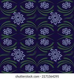Floral pattern with flowers and leaves  Fantasy flowers Abstract Floral geometric fantasy     