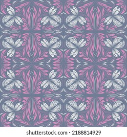 Floral pattern with flowers and leaves  Fantasy flowers Abstract Floral geometric fantasy    