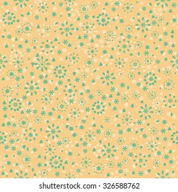 floral pattern with flowers and leaves on white background.