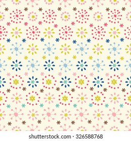 floral pattern with flowers and leaves on white background.
