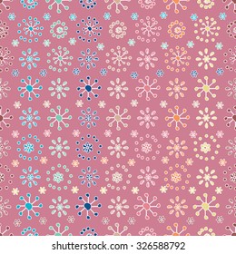 floral pattern with flowers and leaves on white background.