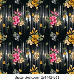 floral pattern with flowers multi ground multi flower Mughal art flower
