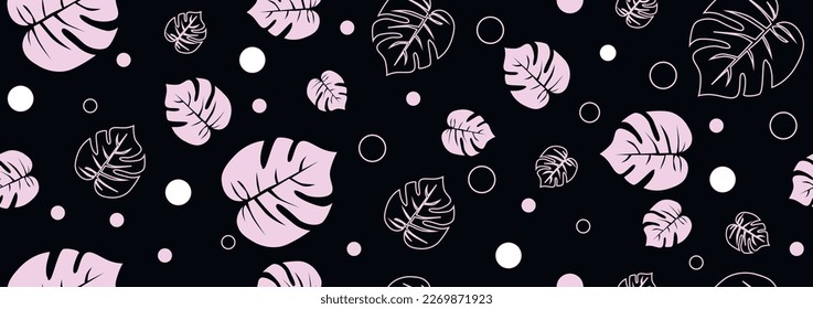 Patrón floral, flores sobre un fondo negro, patrón sin costuras, flores rosadas, hojas. fondo