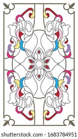 Floral pattern frame, border ornament pattern frame
