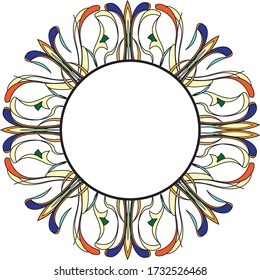 Floral pattern frame, border ornament pattern frame