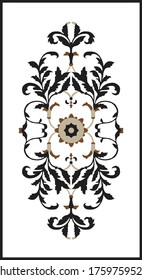 Floral pattern frame, border ornament pattern frame