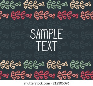 Floral pattern frame with place for text in vector. Summer background with flowers. Can be used for banner, card, poster, label or web design