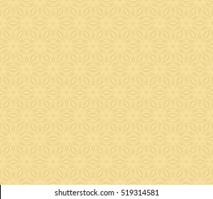 floral pattern of geometric elements. seamless pattern. gold color. vector illustration.
