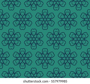 floral pattern of geometric elements. seamless pattern. vector illustration. design for printing, presentation, textile industry.