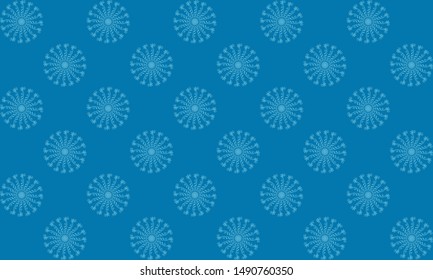 Floral pattern with geometric shapes 