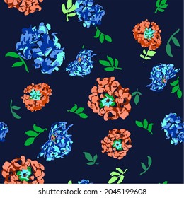 floral pattern with geraniums. perfect for textiles and decoration