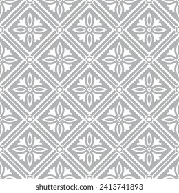 Patrón floral gris y blanco adorno gráfico diseño moderno fondo transparente
