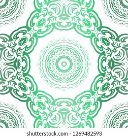 Floral Pattern, Green color Design. For Design background, paper, fashion print. Vector Illustration.