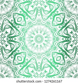 Floral Pattern, Green color Design. For Design background, paper, fashion print. Vector Illustration.