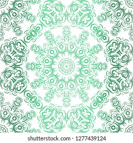 Floral Pattern, Green color Design. For Design background, paper, fashion print. Vector Illustration.