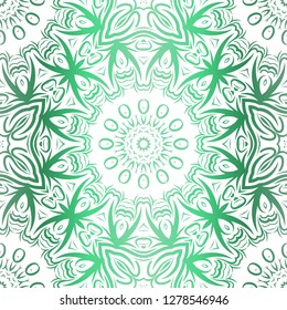 Floral Pattern, Green color Design. For Design background, paper, fashion print. Vector Illustration.