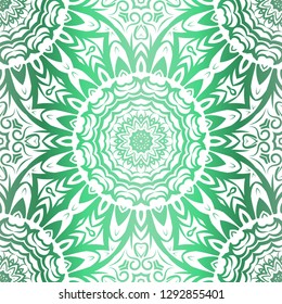 Floral Pattern, Green color Design. For Design background, paper, fashion print. Vector Illustration.