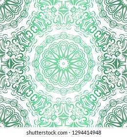 Floral Pattern, Green color Design. For Design background, paper, fashion print. Vector Illustration.