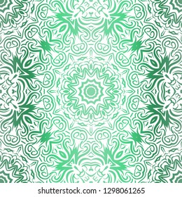 Floral Pattern, Green color Design. For Design background, paper, fashion print. Vector Illustration.
