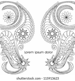 floral pattern hand drawing illustration