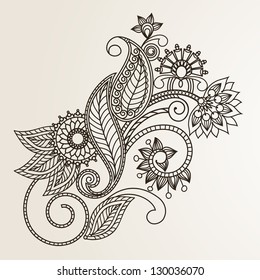 floral pattern hand drawing illustration