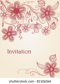 floral pattern hand drawing illustration