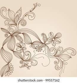 floral pattern hand drawing illustration