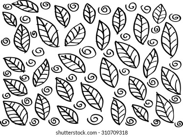 floral pattern hand drawn