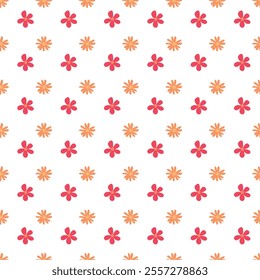 	Floral pattern with hand drawn flowers and floral elements.